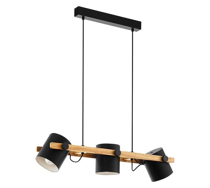 Eurolux Hornwood 3 Light Pendant - Black