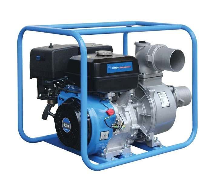 Trade Professional 100mm Petrol Water Pump - Blue (9.7kW)
