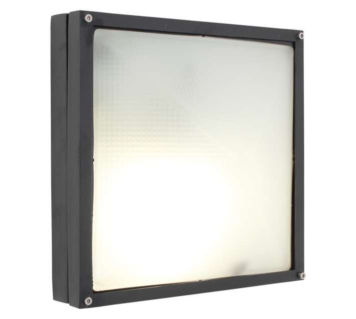 Eurolux Medium Plain Bulkhead Light - Black (60W)