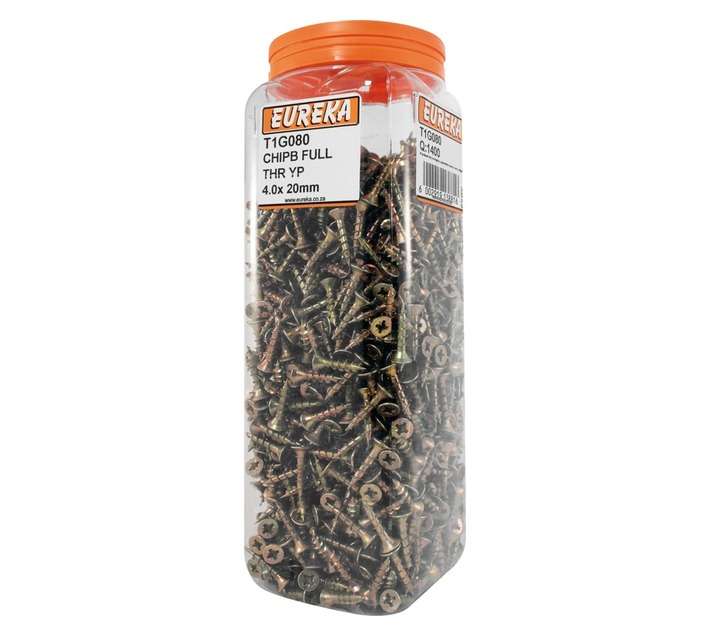 Eureka 4 x 20mm Chipboard Full Thread Yp (Q1400)