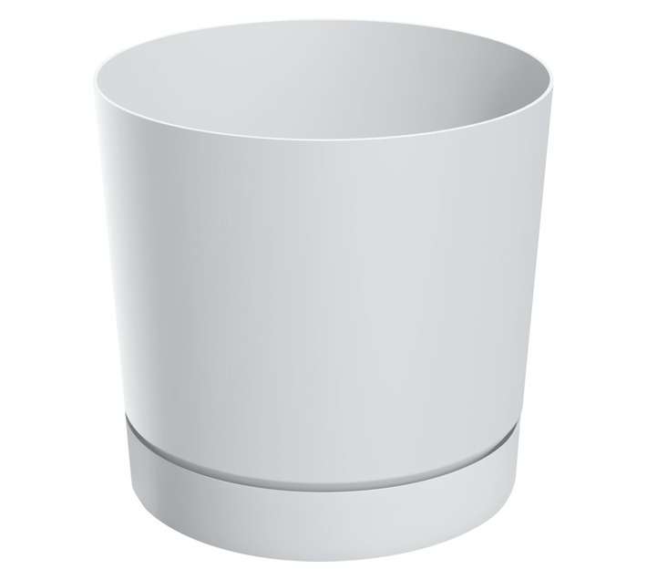 Prosperplast Round Tubo Plant Pot - White (239 x 239 x 231mm)