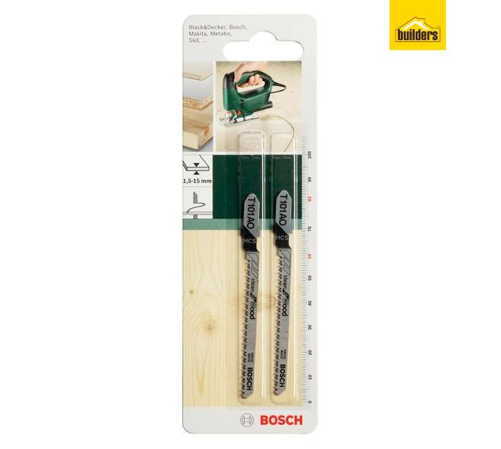 Bosch 2 x Wood T-Shank Curve Jigsaw Blade