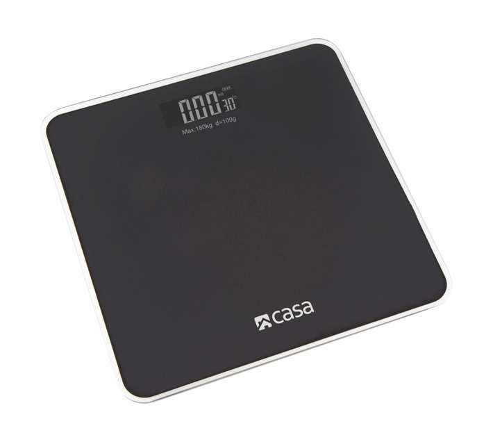 Casa Square Sparkle Nero Electronic Glass Scale - Black (335 x 328 x 45mm)