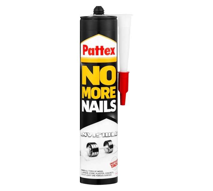 Pattex No More Nails Invisible Construction Adhesive - Clear (300ml)