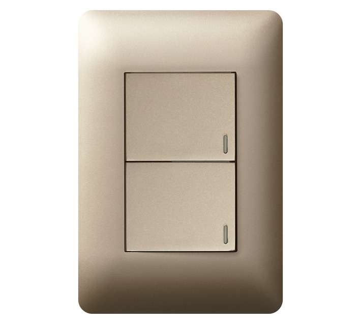 Ysalis 2-Lever 2-Way 4x2 Switches - Champagne