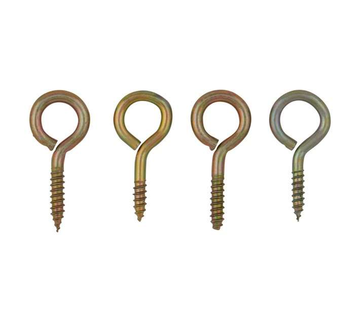 Dejay Screw Eyes Number 8 - Yellow (4 Pack)
