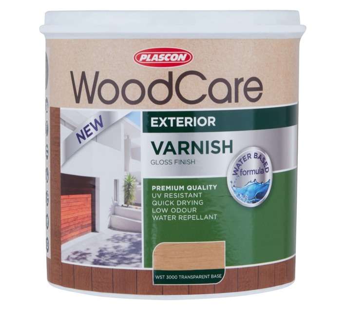 Plascon WoodCare WB Exterior Varnish T/Base Gloss (1L)