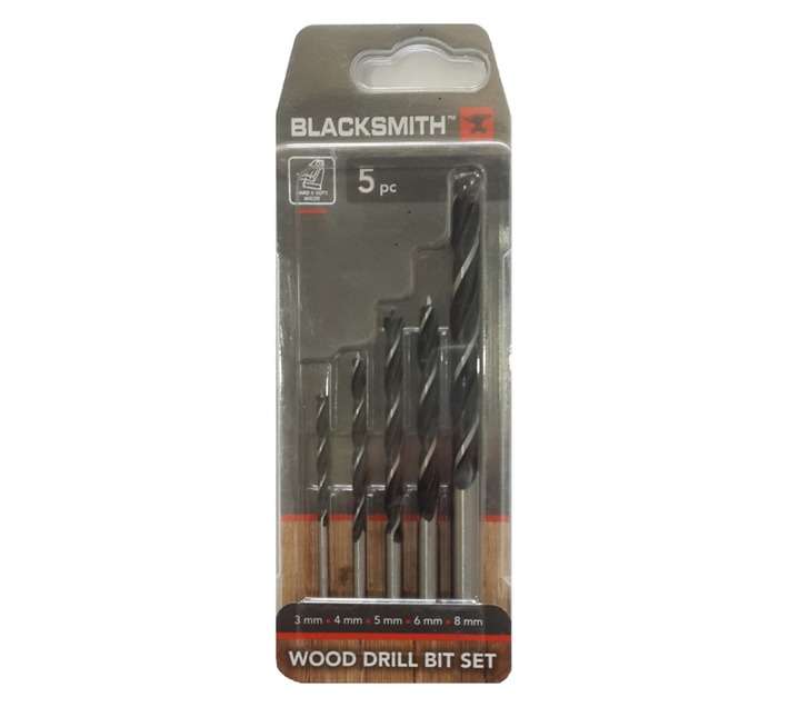 Blacksmith BS0421454 5 Piece Drill Bit Set - Black