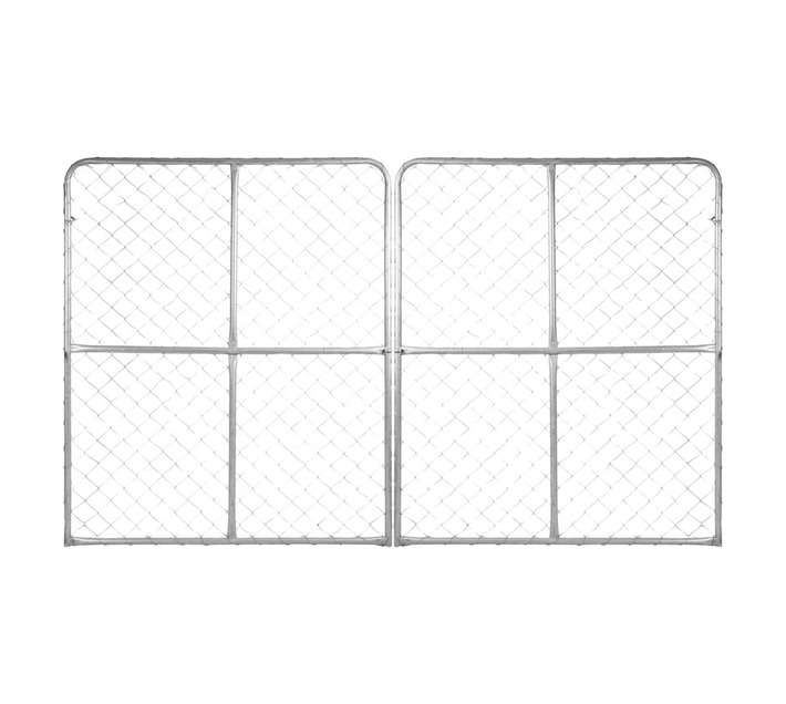 Awesome Steel Driveway Gate - Silver (1600 x 3600m)
