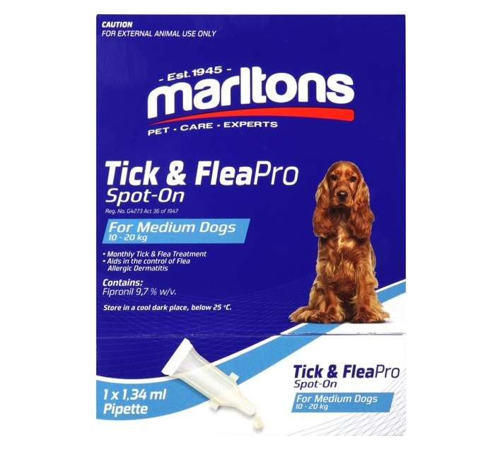 Medium Dog Pro Tick and Flee Treatment