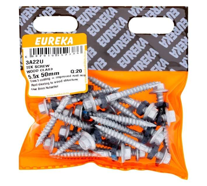 Eureka 20 Pack Tek Screws Wood Class 4 (50 x 5.5mm)