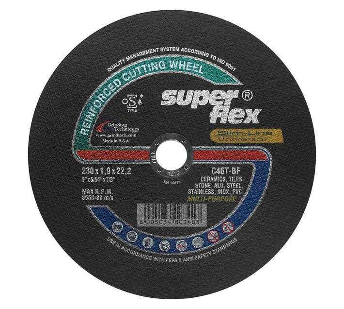 Superflex Multi Purpose Cutting Wheel 230 x 1 x 22.2mm Black