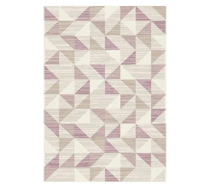 Stefano and Co Geometric Prisma Rug - Mauve/Grey (2300 x 1600mm)