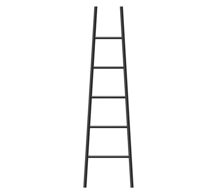 Jeeves ZAL0520GR Tangent L Ladder Towel Rail - Black (520 x 1890mm)