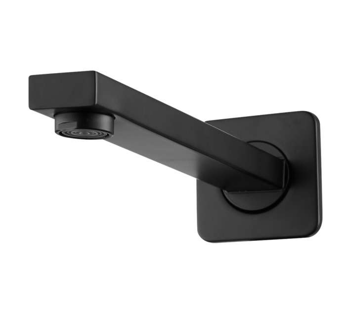 Lusso Roya Square Bath Spout - Black (200mm)