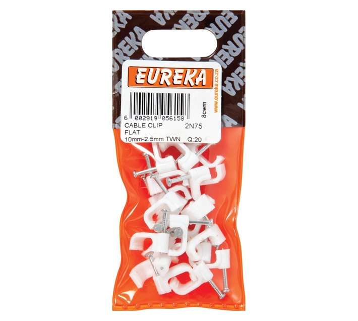 Eureka 15 x Flat Cable Clip (10mm x 2.5mm)