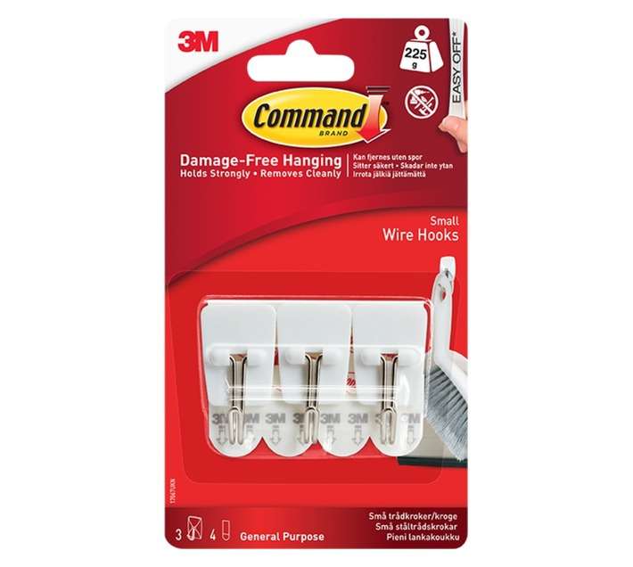 3M Command Small Wire Hooks - White