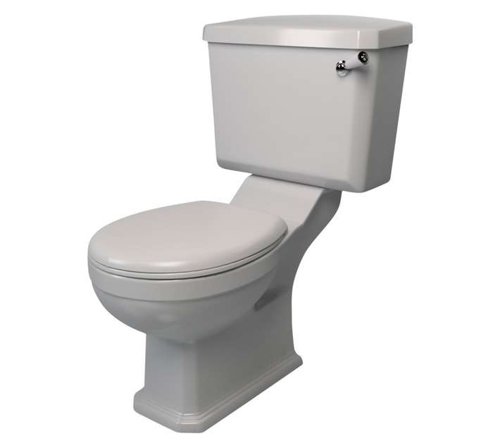 Lecico Hamilton Close-Couple Front Flush Suite with PVC Seat - White