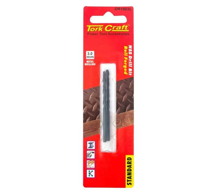 Tork Craft 2 x HSS Standard Drill Bit (3mm)