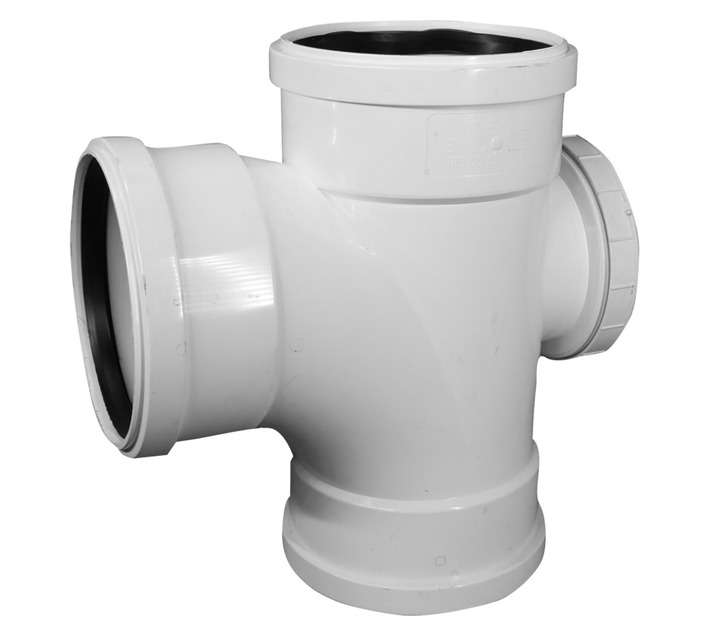 Marley Pipes PVC Soil and Vent 87.5 Degree Single Access Heel Junction - White (110mm)