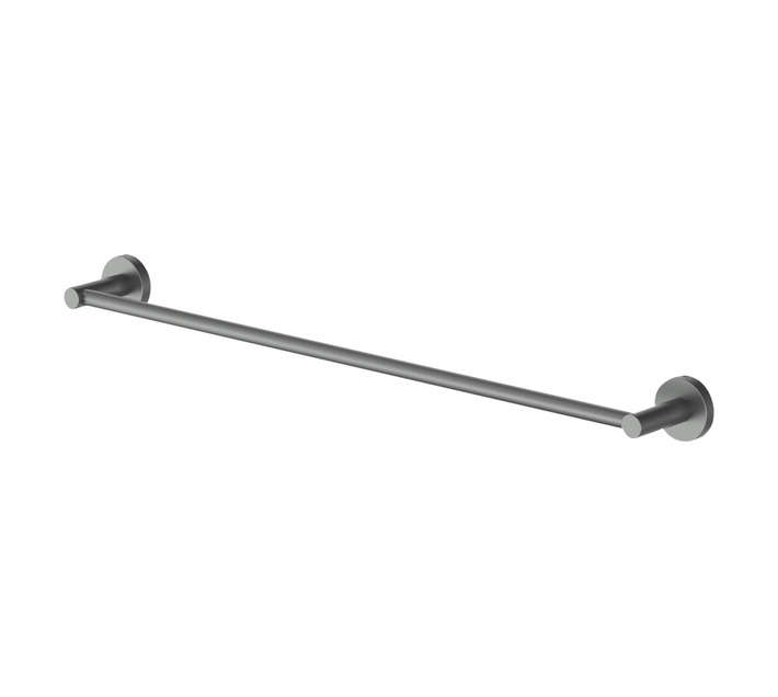 TOWEL RAIL SGL BR GUN GREY