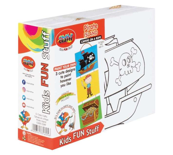 Crazy Crafts Pirate Island Canvas on a Rope