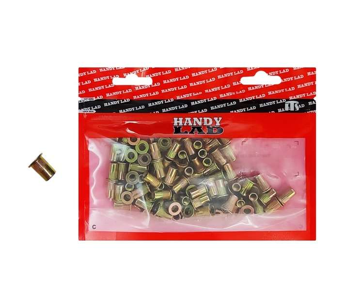 Rutherford 100 x M8 Large Flange Rivet Nuts