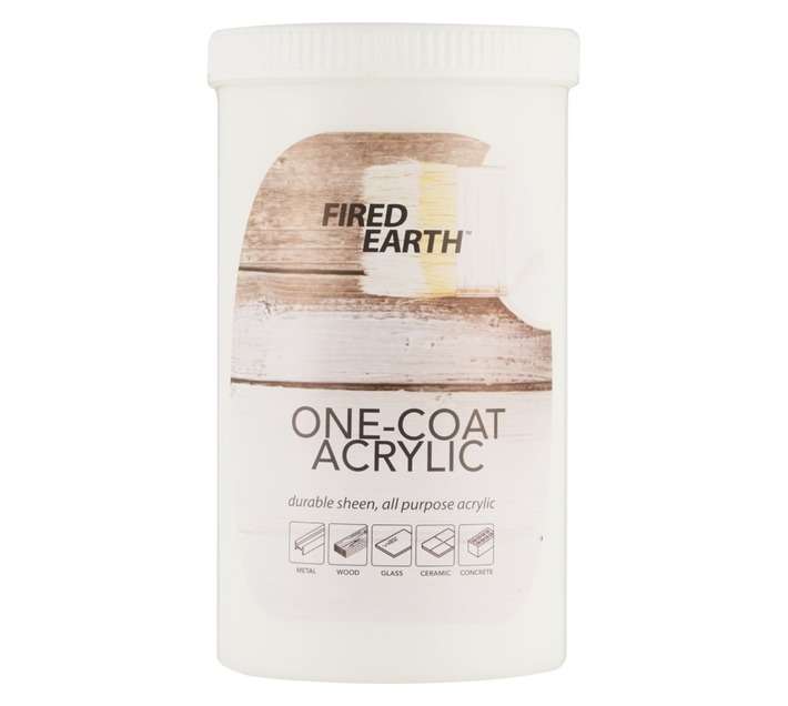 Fired Earth One Coat Paint - White (1L)