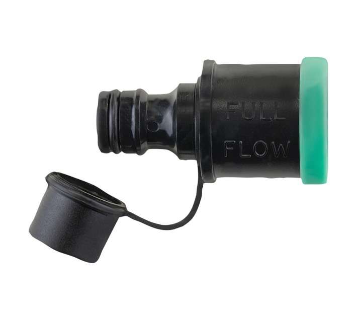 Microjet PN118 Snap On Full Flow Pipe Connector - Black/Grey (20mm)