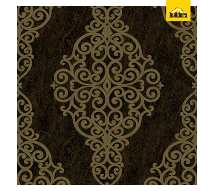 Fired Earth S/Less Motif Wallpaper - Natural/Gold (10m x 530mm)