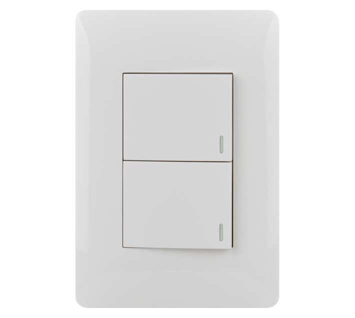 Ysalis 2-Lever 2-Way 4x2 Switches - White