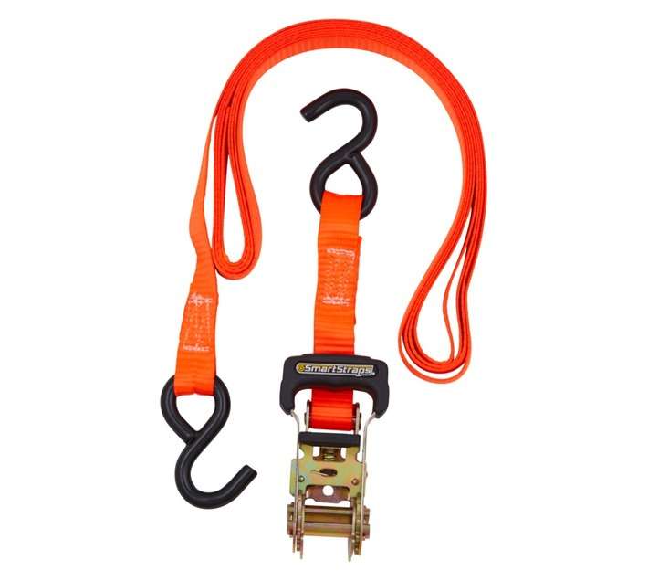 Smart Straps 680kg Lashing capacity Padded Ratchet Tie Down - Orange (4000mm)