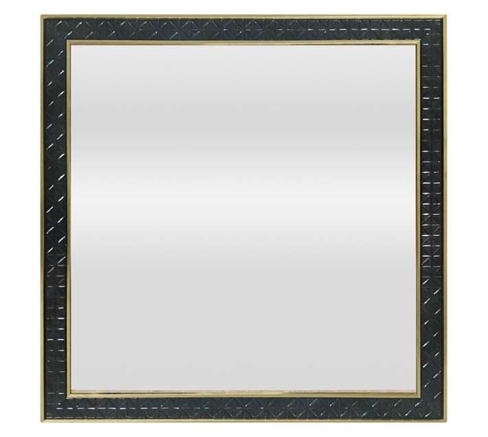 Design House Mirror - Black/Gold (600 x 600mm)
