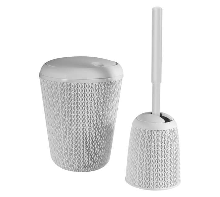 Curver by Keter Knit Bin and Brush Set - Oasis White