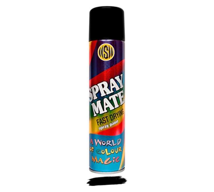 Spraymate Spray Paint Fast Drying - Matt Black (250ml)