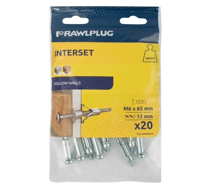 Rawlplug RAW R-S1-SM06065-20 Interset Cavity Fixing (M6 x 65mm)