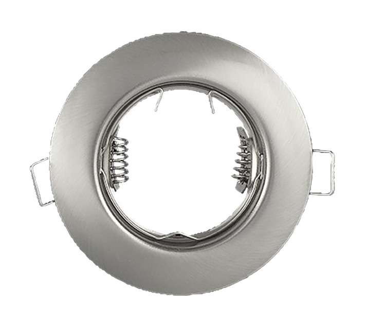 Lightworx 8 x Tilt Round Downlight Lamp Holders - Satin Chrome