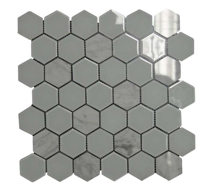 Earthstone Salton Mosaic Tile - White (315 x 325mm)