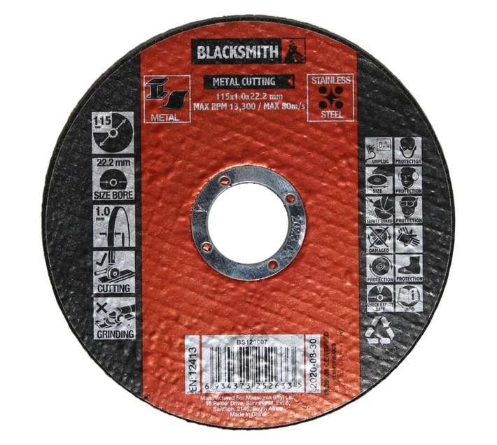 Blacksmith 115 x 1.0 x 22mm Steel Cutting Discs