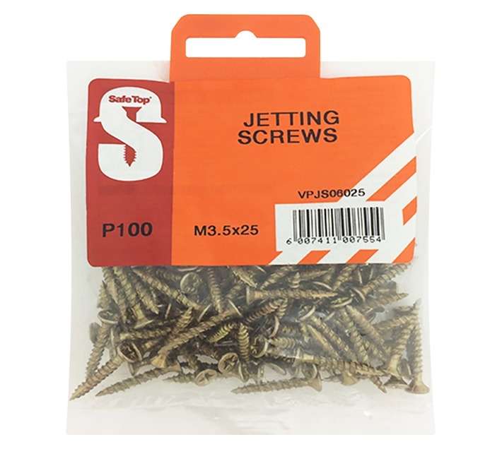 Safe Top 100 x Jetting Screws (M3.5 x 25mm)