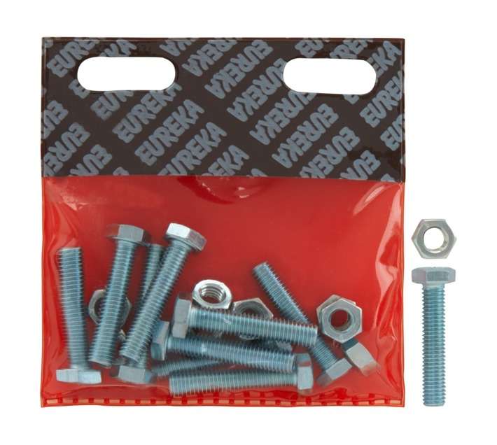 Eureka 8 x 40mm Galvanised Hex Screw and Nut Set (10 Pack)