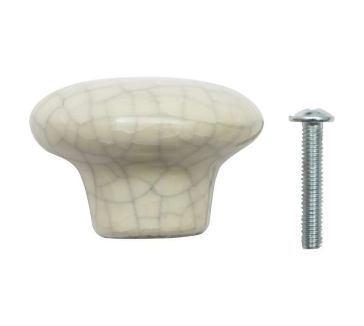 Home and Kitchen OBBC Knob - White (38mm)