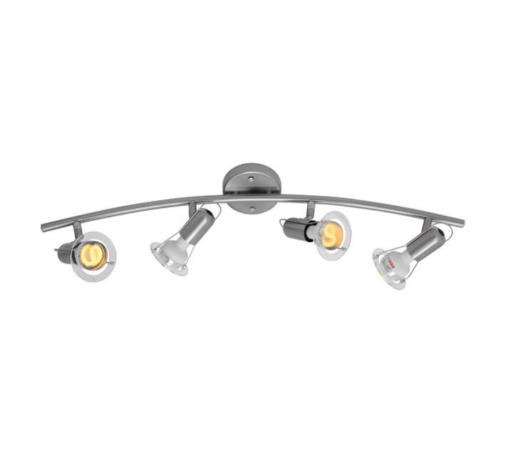 Eurolux S26SC Mini Disc 4 Light Bow Bar Ceiling Light - Silver (40W)