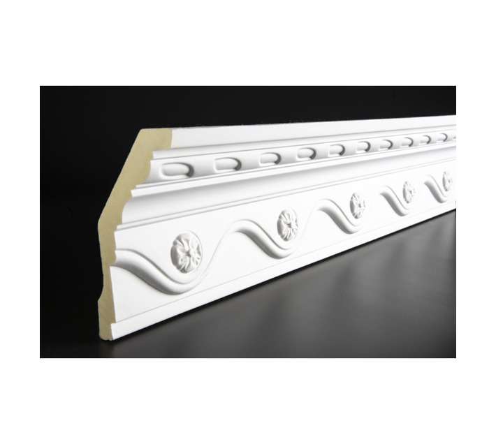Upper Edge Swirl Polyurethane Cornice (2400 x 55 x 100mm)