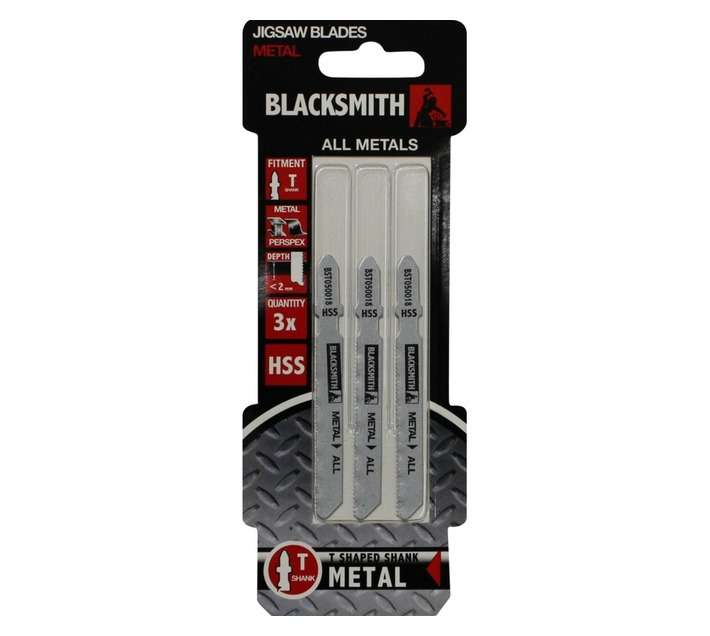 Blacksmith T Shank metal Under 2mm Jigsaw Blade (3 piece)