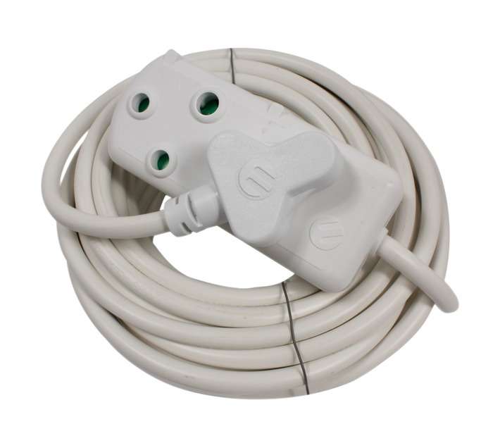 Ellies Electronics FEHBW2X/10W Extension Lead with Coupler - White (10m)