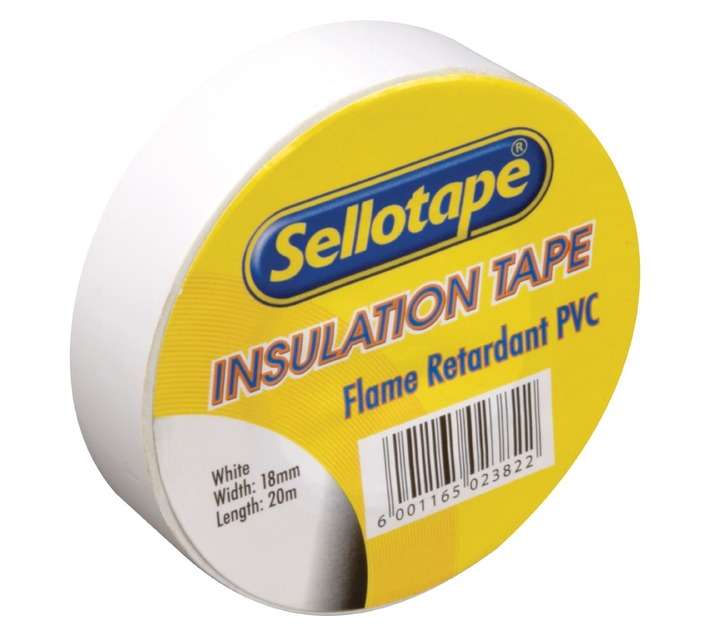 Sellotape Insulation Tape - White (18mm x 20m)