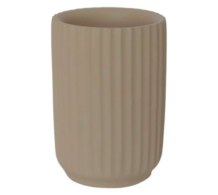 Lusso Toothbrush Tumbler - Sandstone (72 x 100 x 105mm)