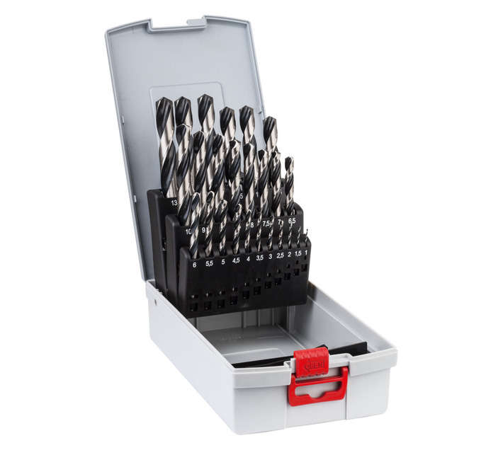 Bosch ProBox 25 Piece HSS PointTeQ Metal Drill Bit Set