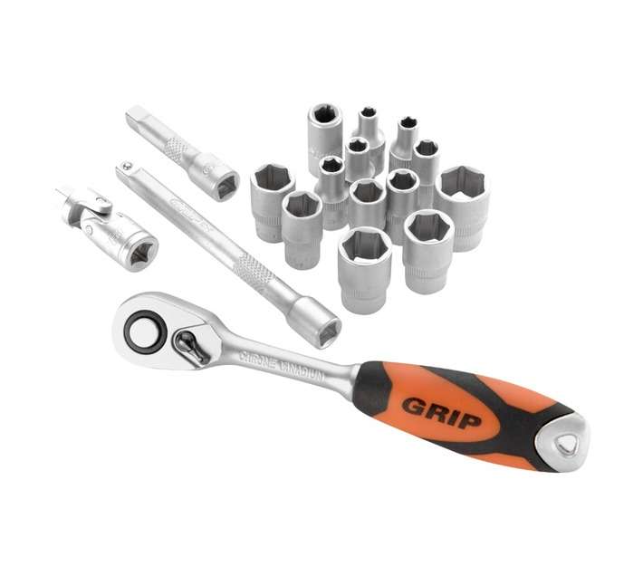 Grip 16 Piece Ratchet and Socket Set